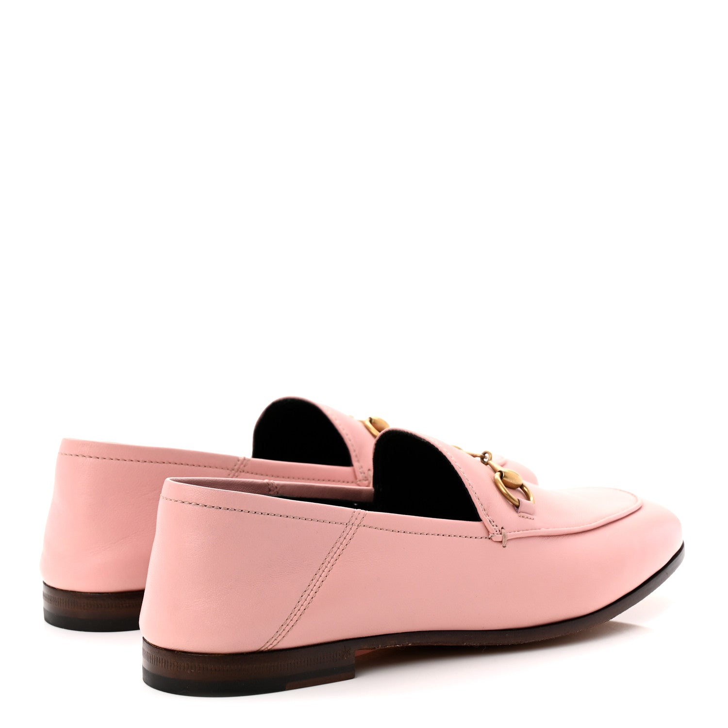 Gucci Lambskin Womens Brixton Horsebit Loafers 37 Perfect Pink 4 of 9