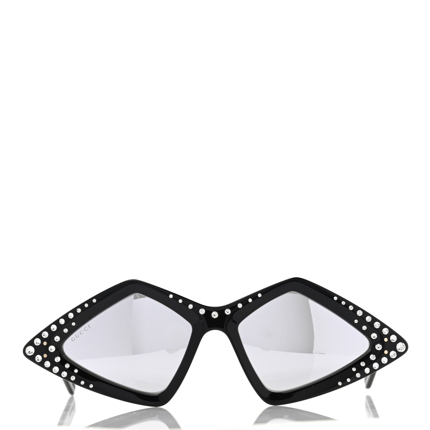 Acetate Geometric Crystal Sunglasses GG0496S Black