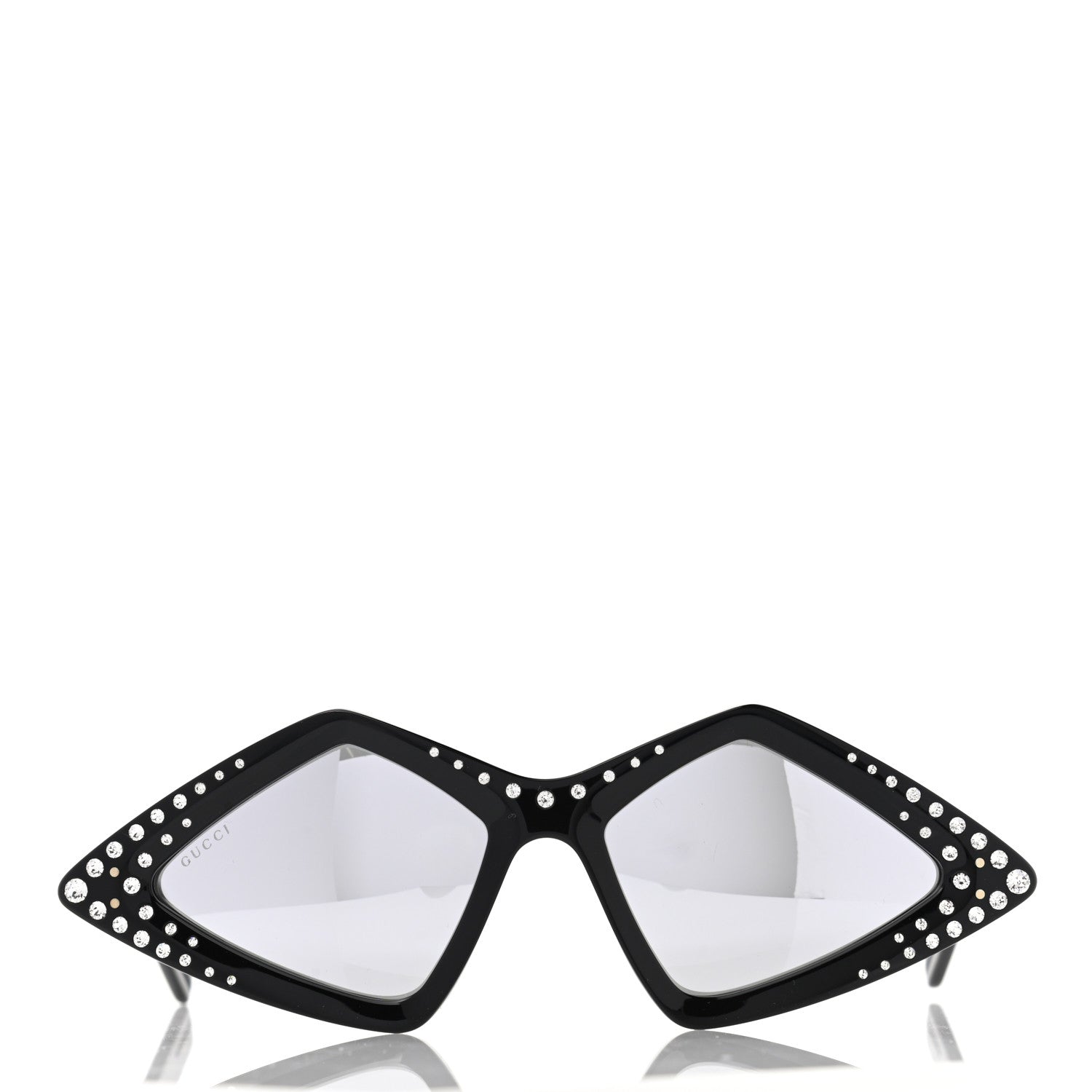 Gucci Acetate Geometric Crystal Sunglasses GG0496S Black 2 of 8