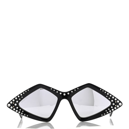 Gucci Acetate Geometric Crystal Sunglasses GG0496S Black 2 of 8