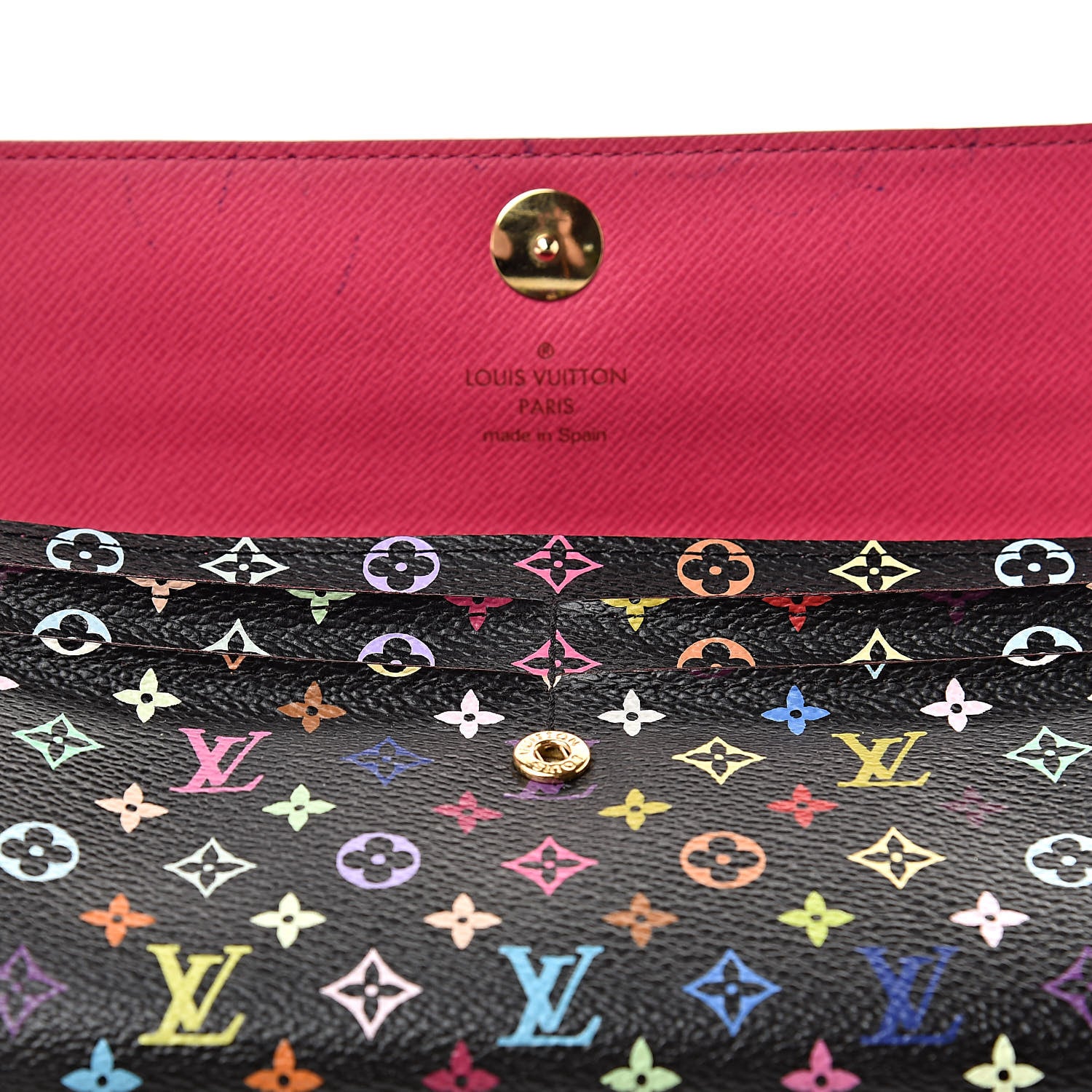 Louis Vuitton Monogram Multicolor Sarah Wallet Black Grenade 9 of 11