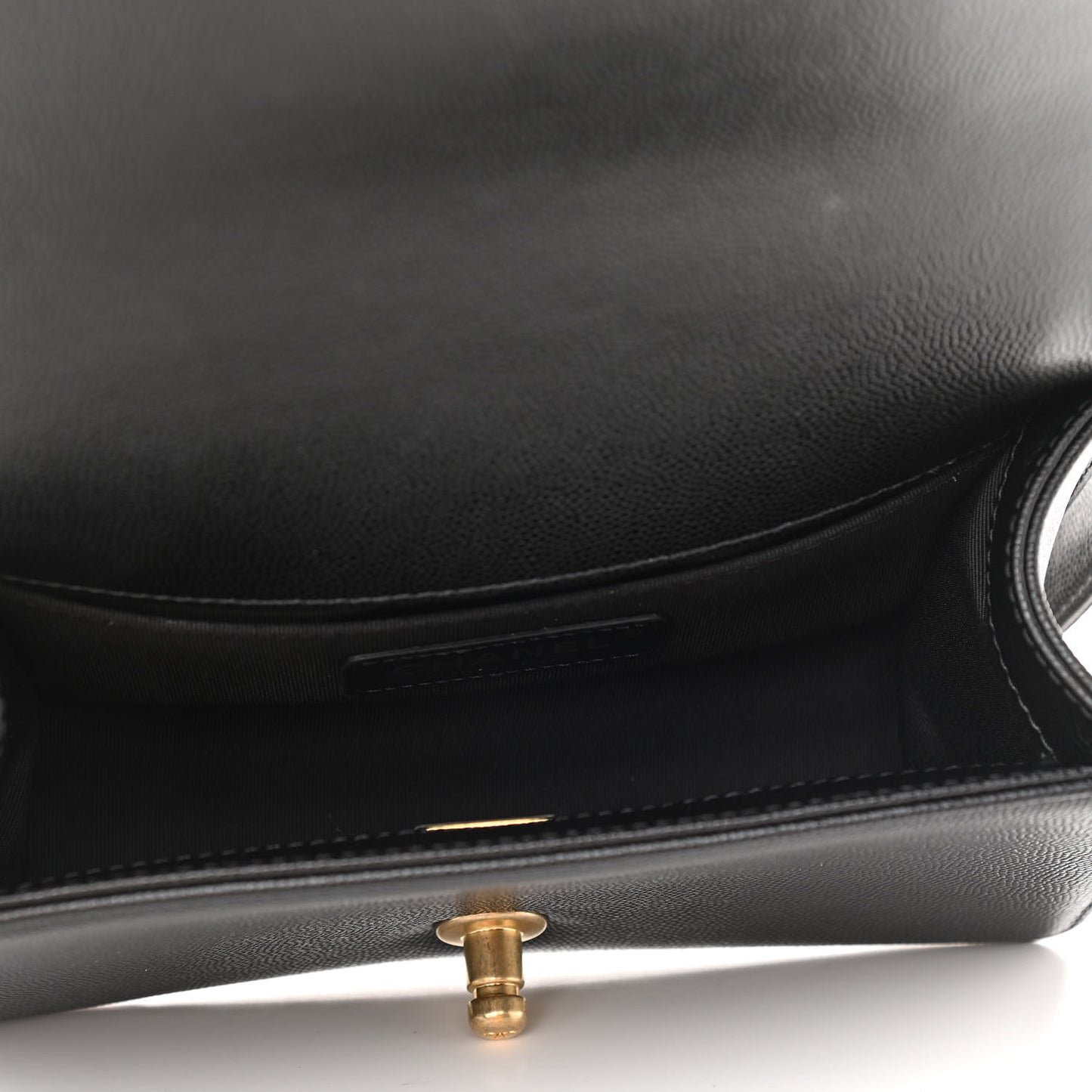 Caviar Quilted Small Boy Flap Black