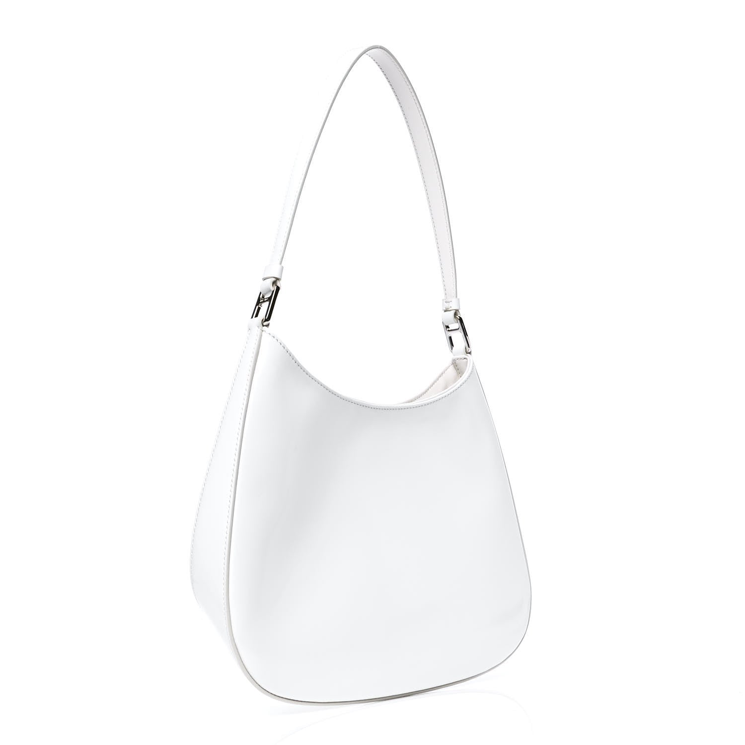 Prada Spazzolato Cleo Shoulder Bag White 2 of 4