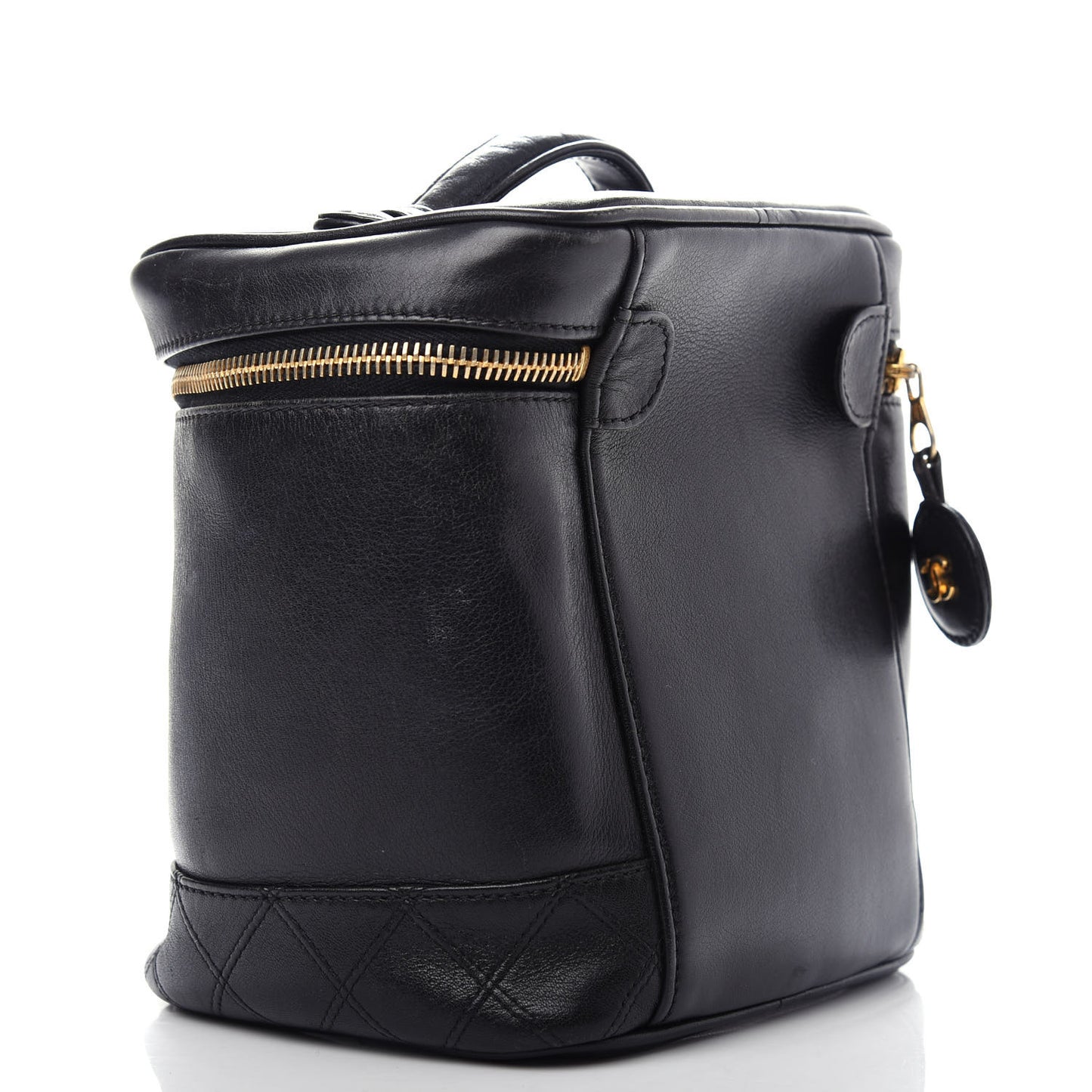 Lambskin Vanity Cosmetic Bag Black