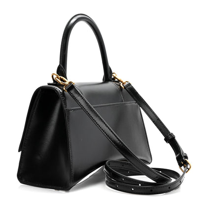 Balenciaga Shiny Box Calfskin Small Hourglass Top Handle Bag Black 3 of 8