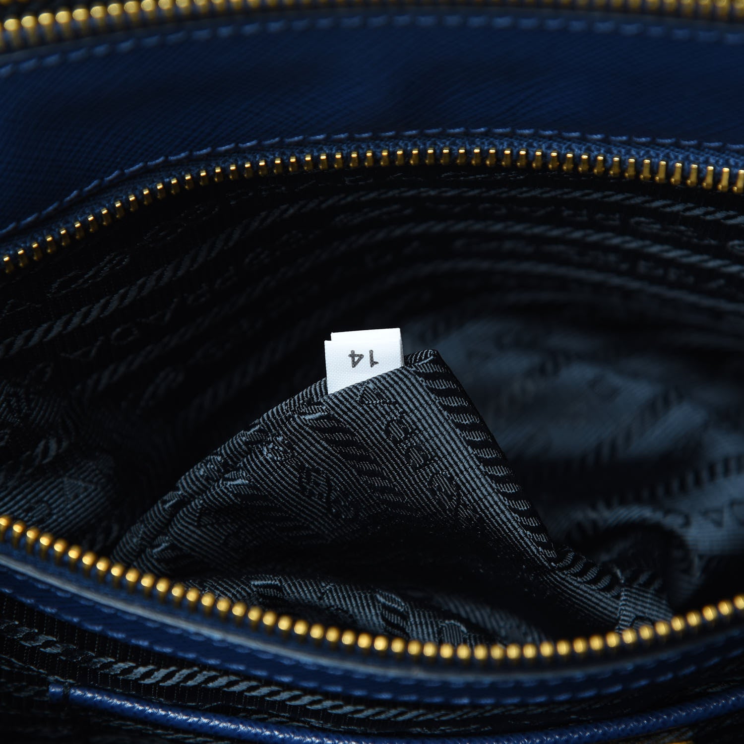 Prada Saffiano Large Galleria Double Zip Tote Cobalto 10 of 16