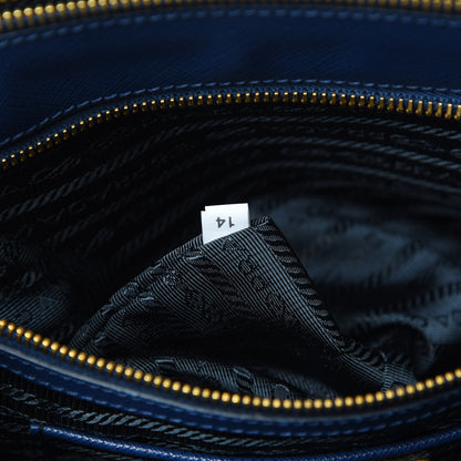 Prada Saffiano Large Galleria Double Zip Tote Cobalto 10 of 16