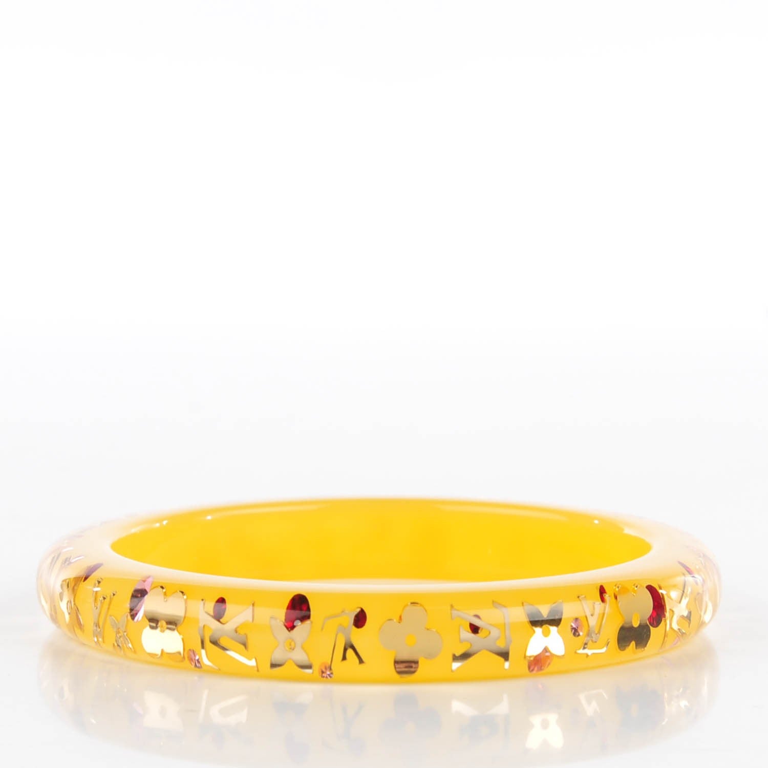 Louis Vuitton Resin Swarovski PM Inclusion Bracelet M Yellow 3 of 5