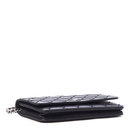 Chanel Calfskin Whipstitch Wallet On Chain WOC Black 3 of 9