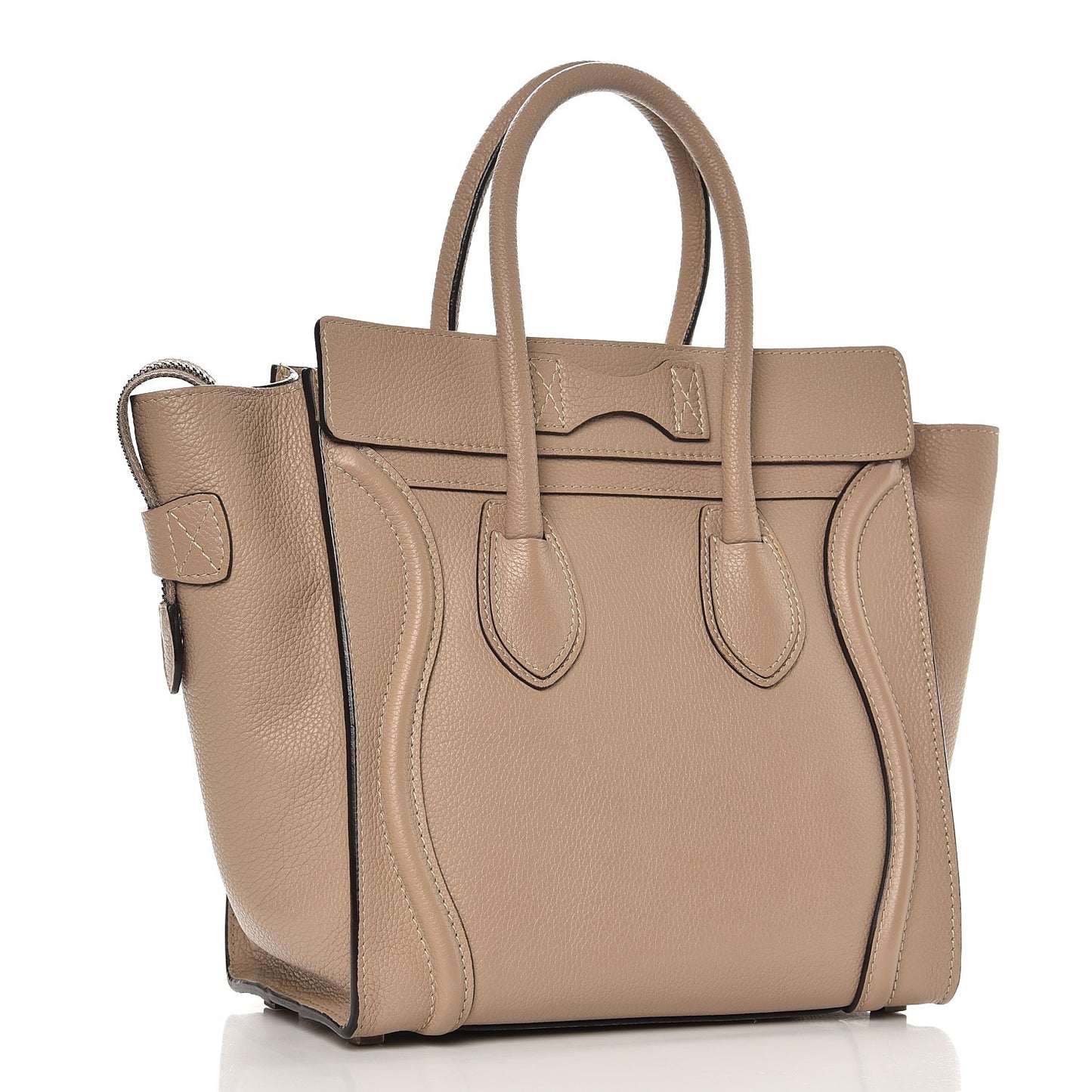 Drummed Calfskin Micro Luggage Dune