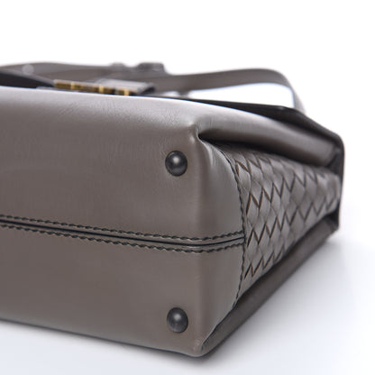Bottega Veneta Calfskin Small Piazza Bag Steel 8 of 13