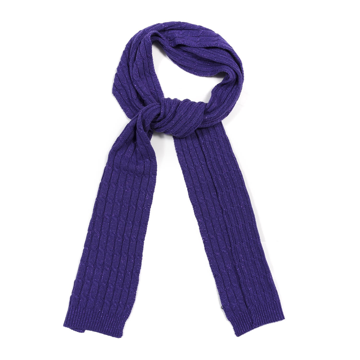 Gucci Wool Knit Shine Reg Scarf Parma Violet Dark Purple 1 of 4