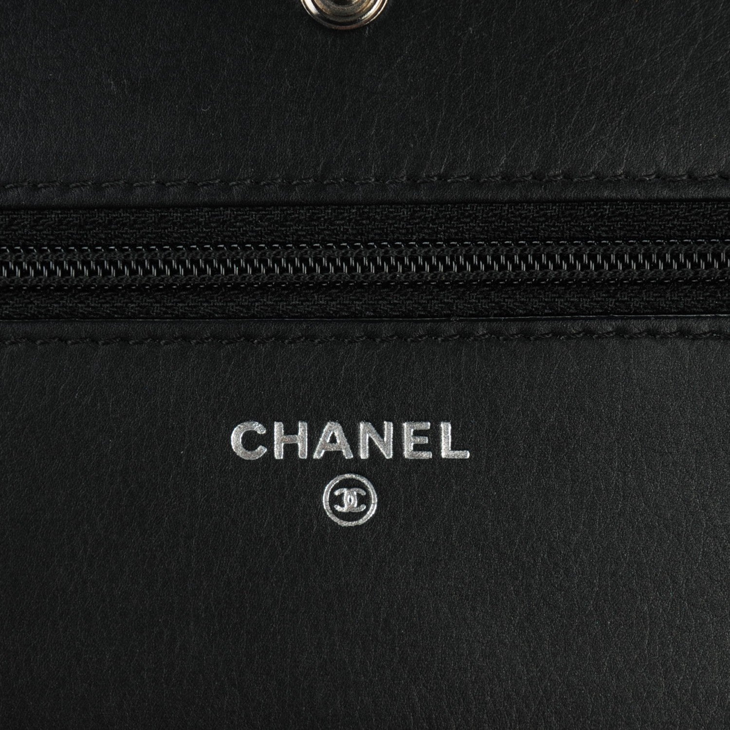Chanel Calfskin Chevron Boy Wallet On Chain WOC Black 5 of 8