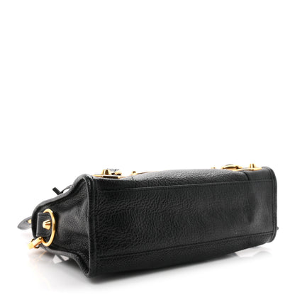 Balenciaga Chevre Gold Metallic Edge Hardware Mini City Black 5 of 11