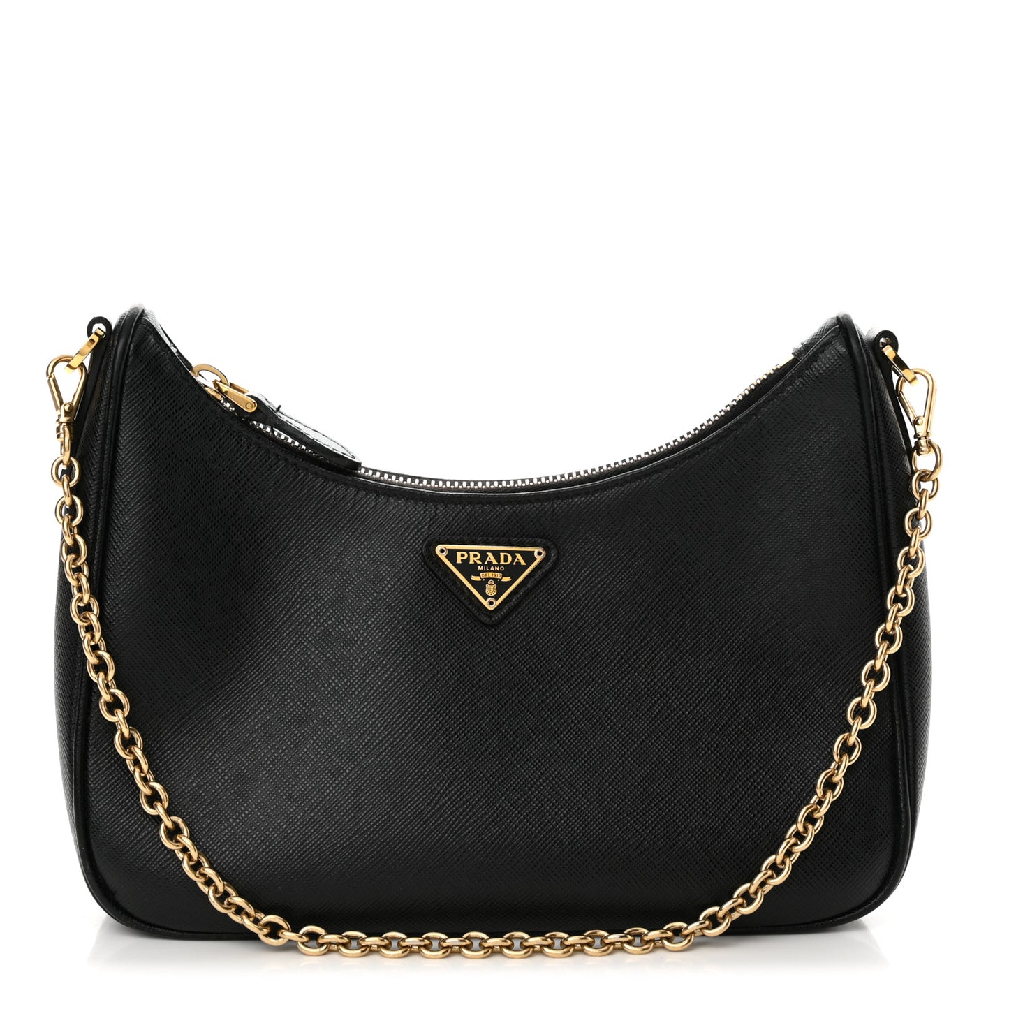 Saffiano Lux Re-Edition 2005 Shoulder Bag Black