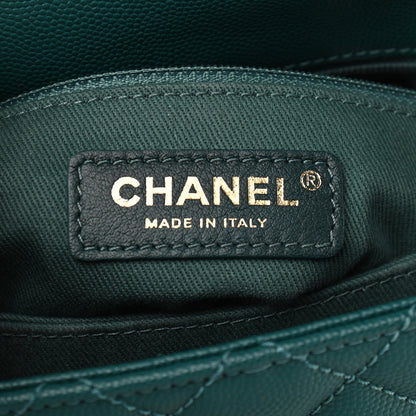 Chanel Caviar Quilted Mini Coco Handle Flap Green 6 of 9