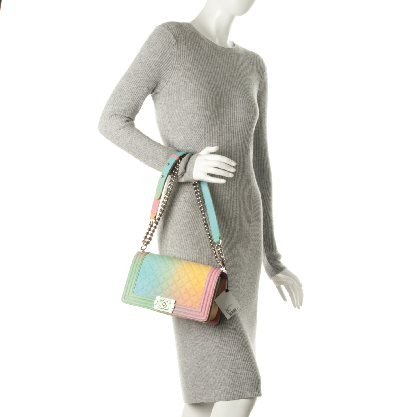 Caviar Quilted Medium Cuba Rainbow Boy Flap Multicolor