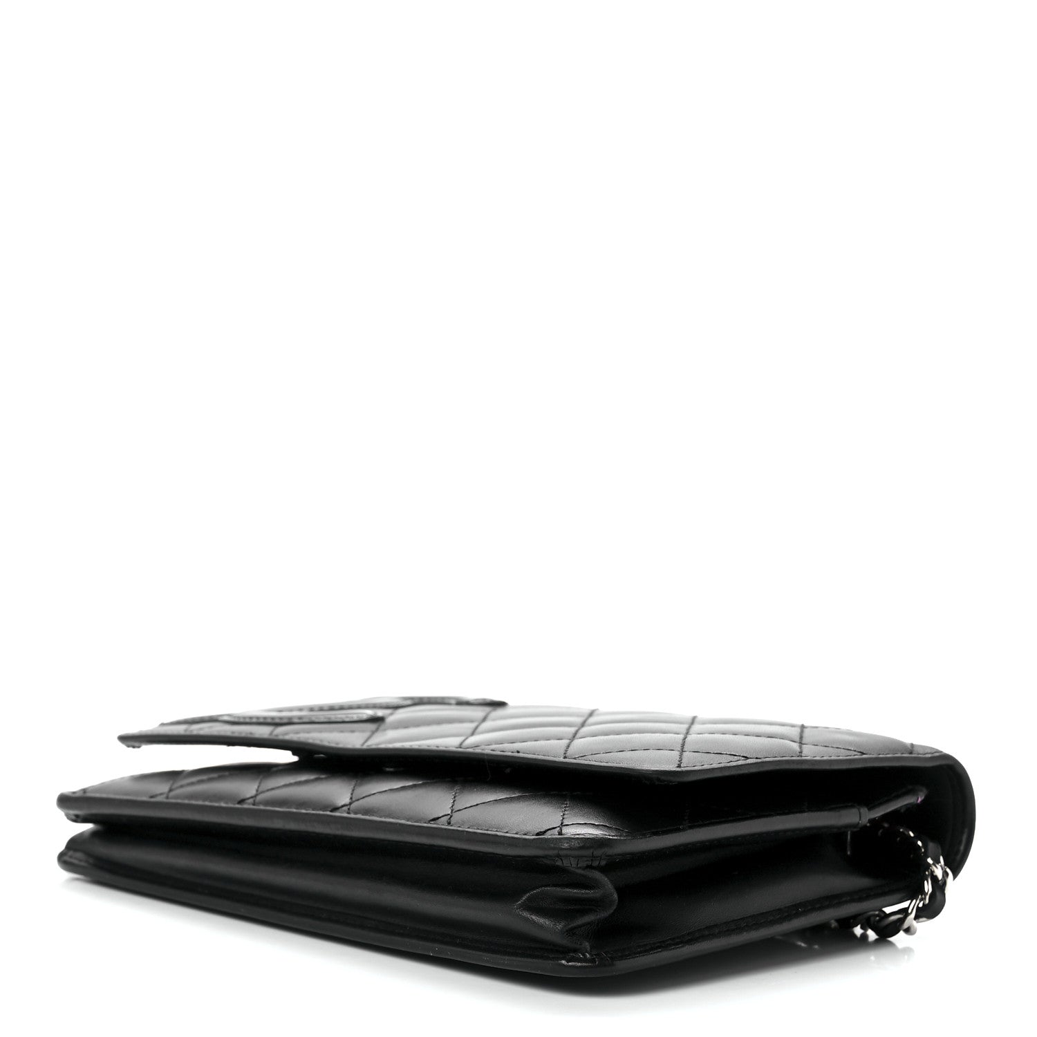 Chanel Calfskin Quilted Cambon Wallet On Chain WOC Black 9 of 12
