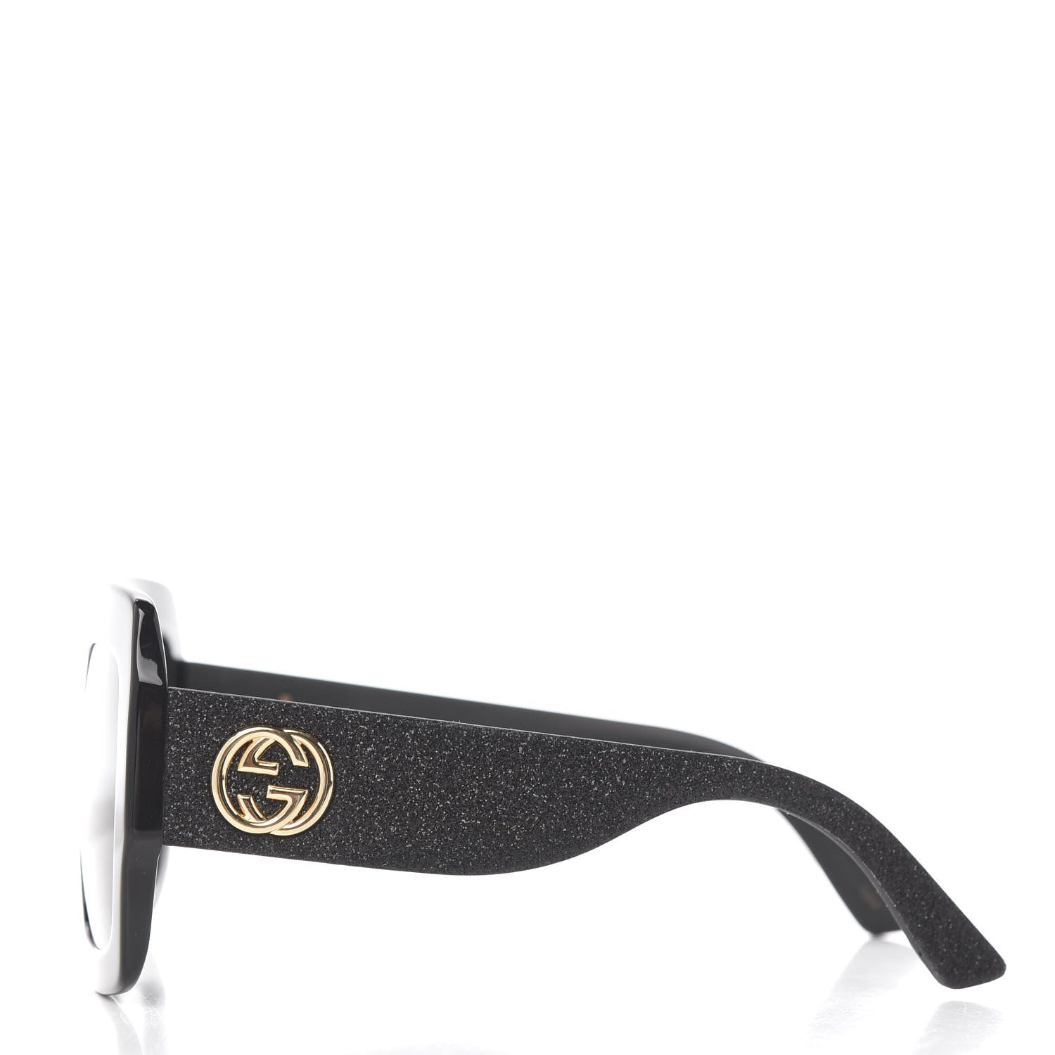 Gucci Square Frame Glitter GG0102S Sunglasses Black 3 of 8