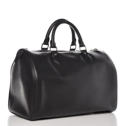 Louis Vuitton Epi Speedy 30 Black 3 of 8