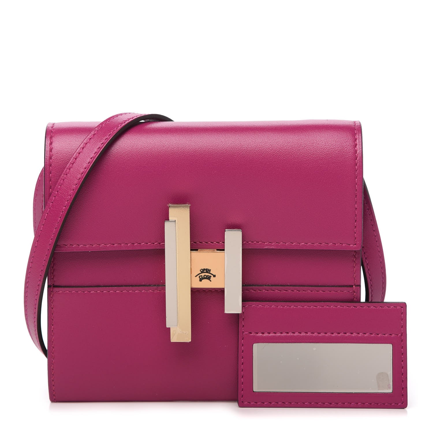 Hermes Villandry Calfskin Mini Cinhetic Wallet Rose Pourpre 1 of 9