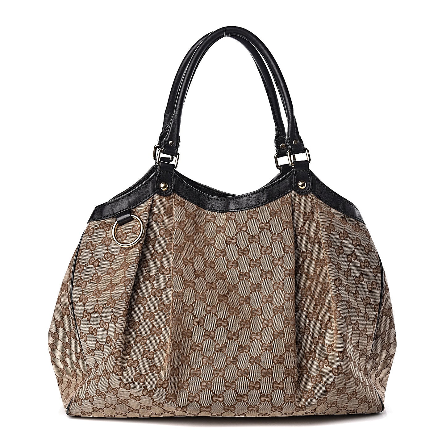 Monogram Large Sukey Tote Beige Ebony Black