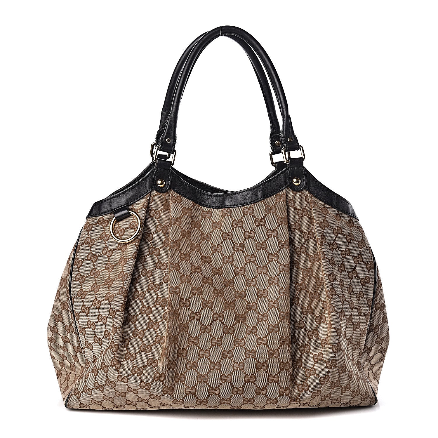Gucci Monogram Large Sukey Tote Beige Ebony Black 1 of 15