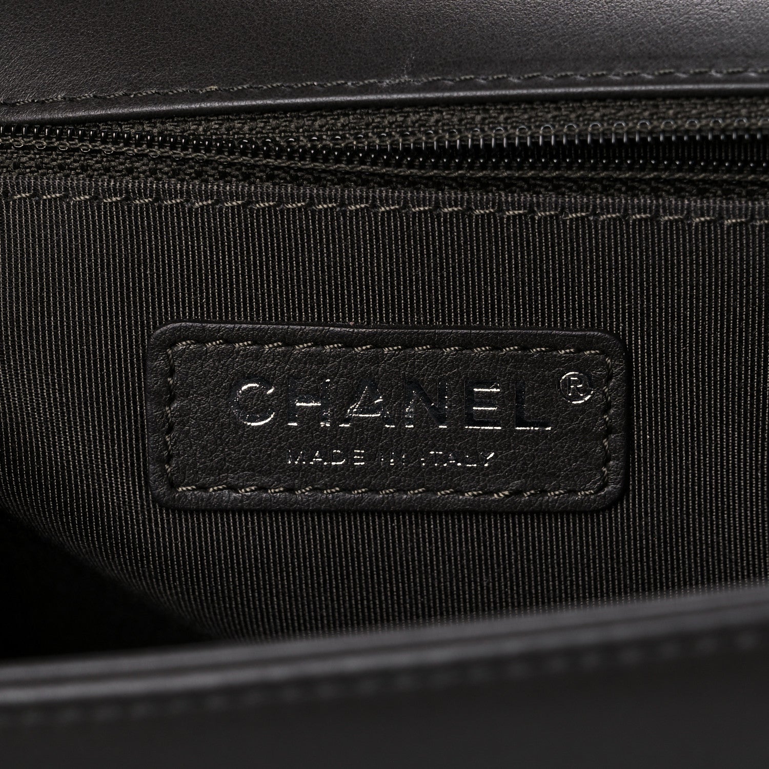 Chanel Calfskin Chevron Quilted Medium Boy Flap Black 10 of 29