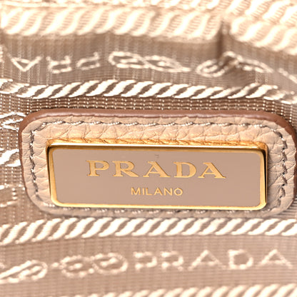 Prada Vitello Daino Medium Double Zip Shoulder Bag Cammeo 6 of 8