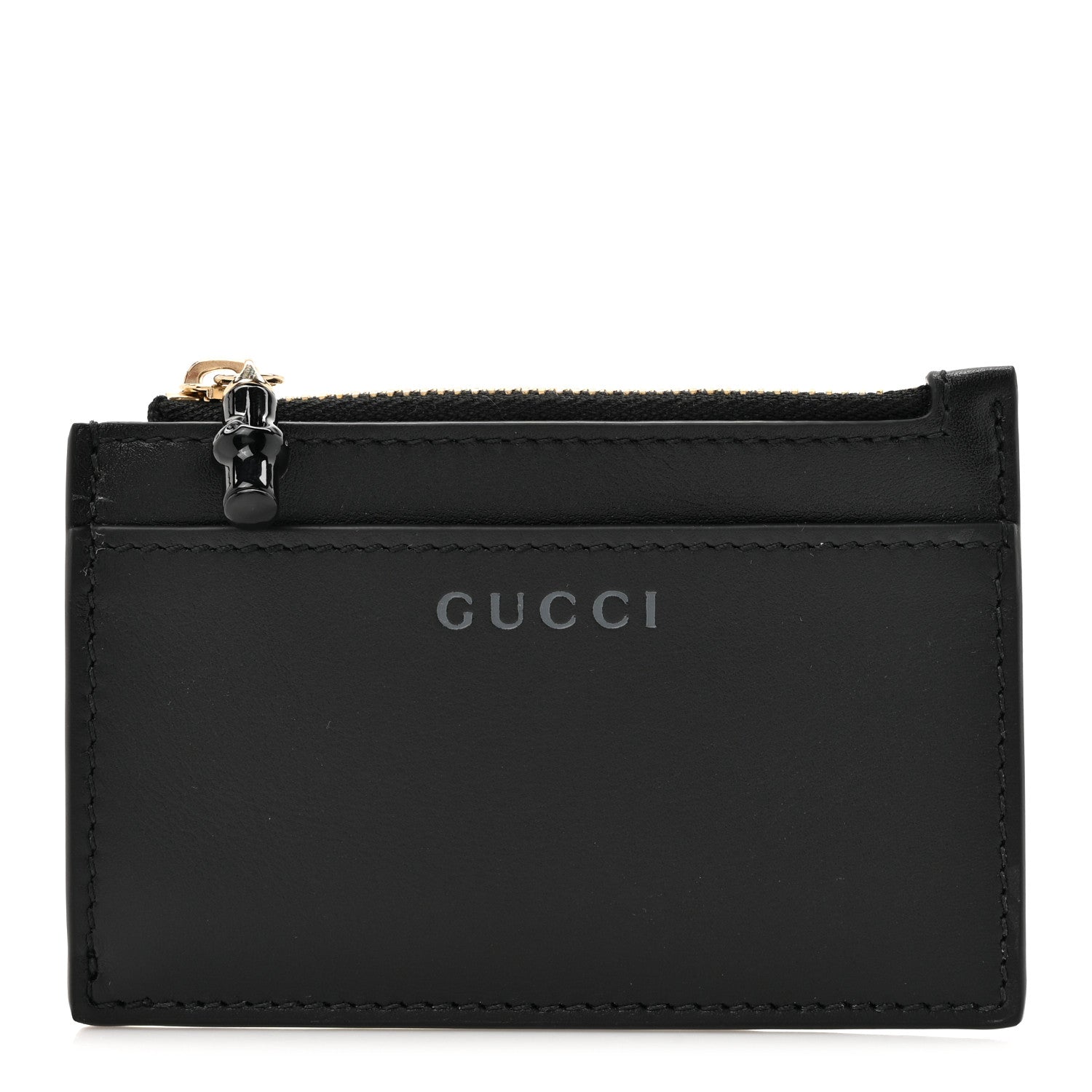 Gucci Calfskin Bamboo Coin Purse Black 1 of 9