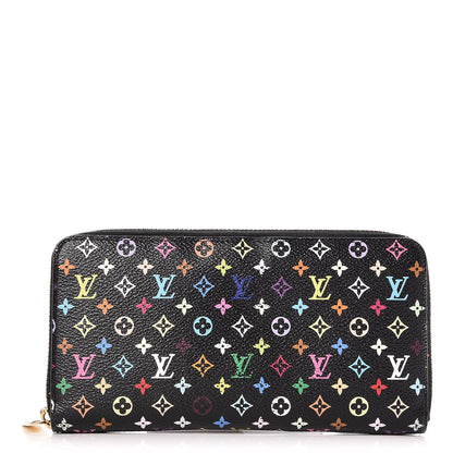 Louis Vuitton Monogram Multicolor Zippy Wallet Black Violet 1 of 7