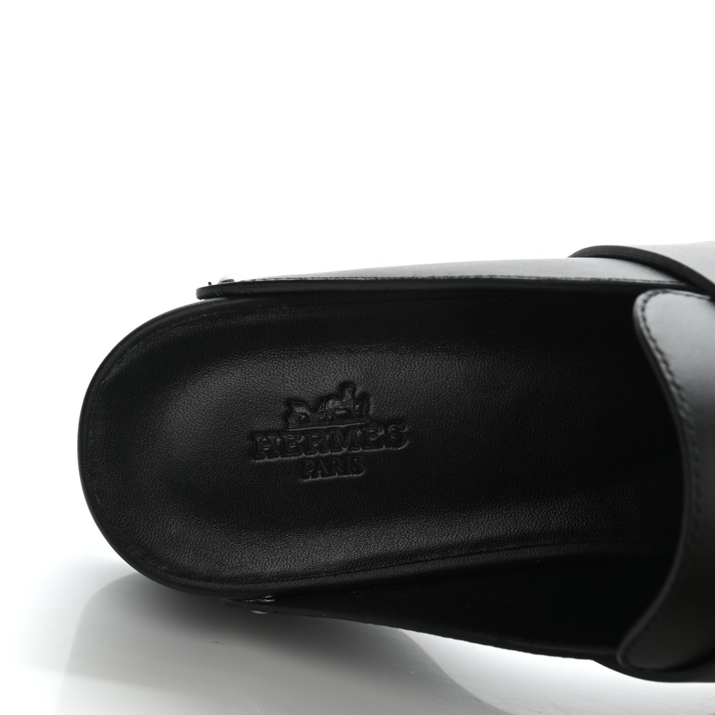 Calfskin Calya Mules 38 Black