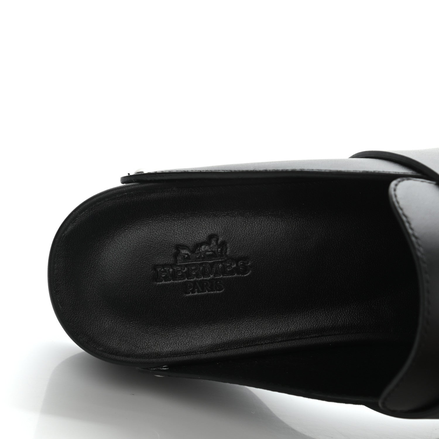 Hermes Calfskin Calya Mules 38 Black 5 of 6
