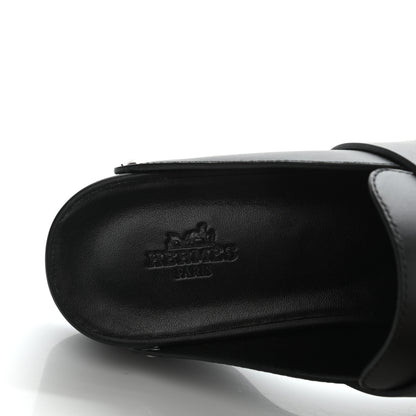 Hermes Calfskin Calya Mules 38 Black 5 of 6