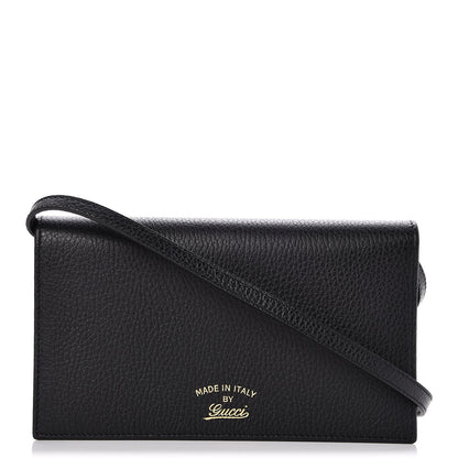 Gucci Dollar Calfskin Mini Swing Wallet Bag Black 1 of 9