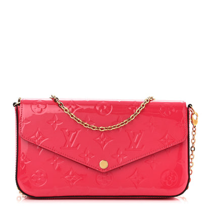 Louis Vuitton Vernis Felicie Pochette Chain Wallet Hot Pink 3 of 20