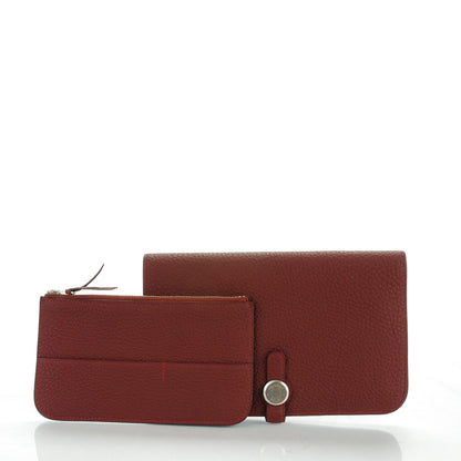 Hermes Togo Dogon Duo Wallet Rouge H 5 of 10