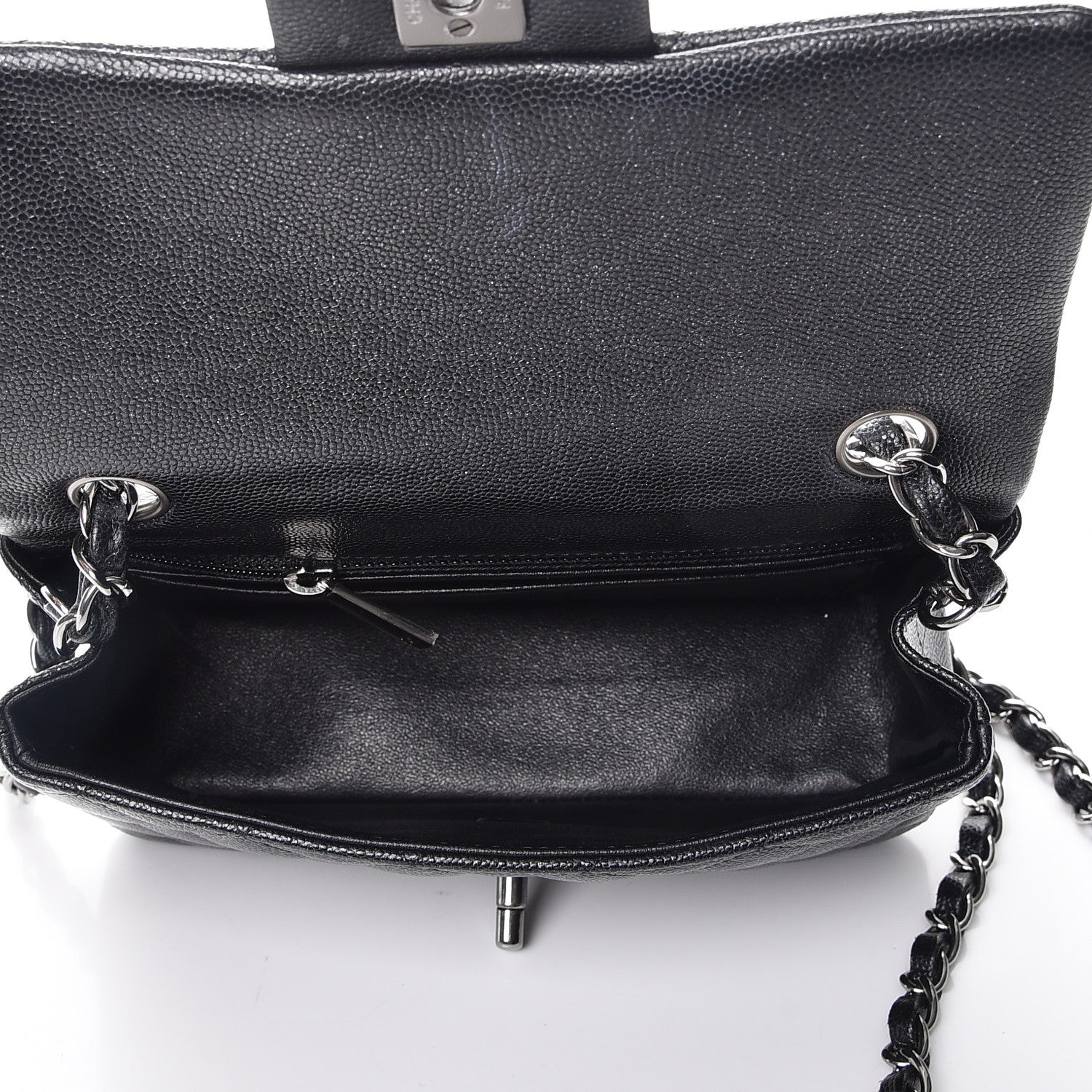 Chanel Iridescent Caviar Quilted Mini Rectangular Flap Black 5 of 7
