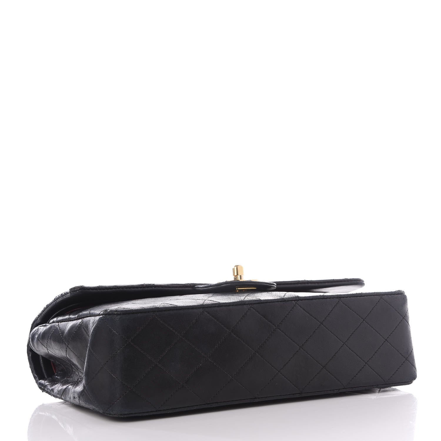 Chanel Lambskin Quilted Medium Double Flap Black 3 of 12