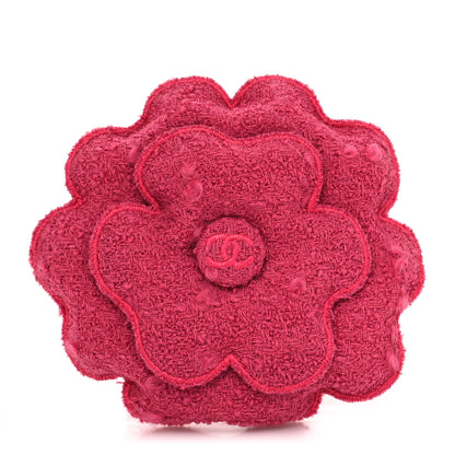 Chanel Tweed Camellia Brooch Pink 1 of 3