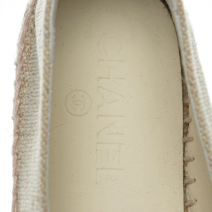 Chanel Toile Sequin CC Espadrilles 40 Beige Black 5 of 6