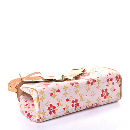 Louis Vuitton Monogram Cherry Blossom Sac Retro Bag Red 4 of 11