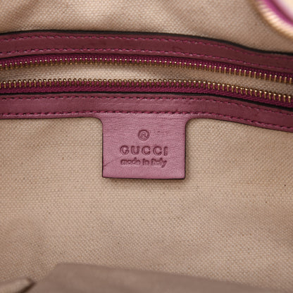 Gucci Monogram Medium Heart Bit Charm Hobo Pink 8 of 12