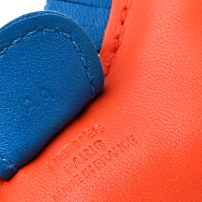 Hermes Milo Lambskin Grigri Rodeo Horse Bag Charm PM Orange Poppy Bleu Zanzibar Rose Azalee 4 of 5