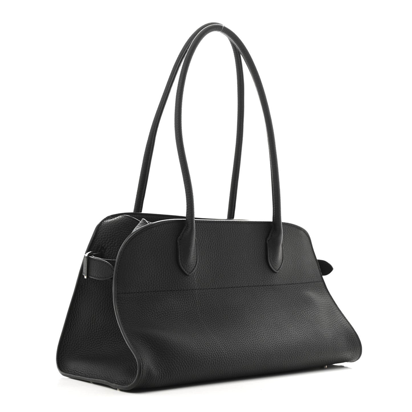 Grained Calfskin Margaux Shoulder 12 Black