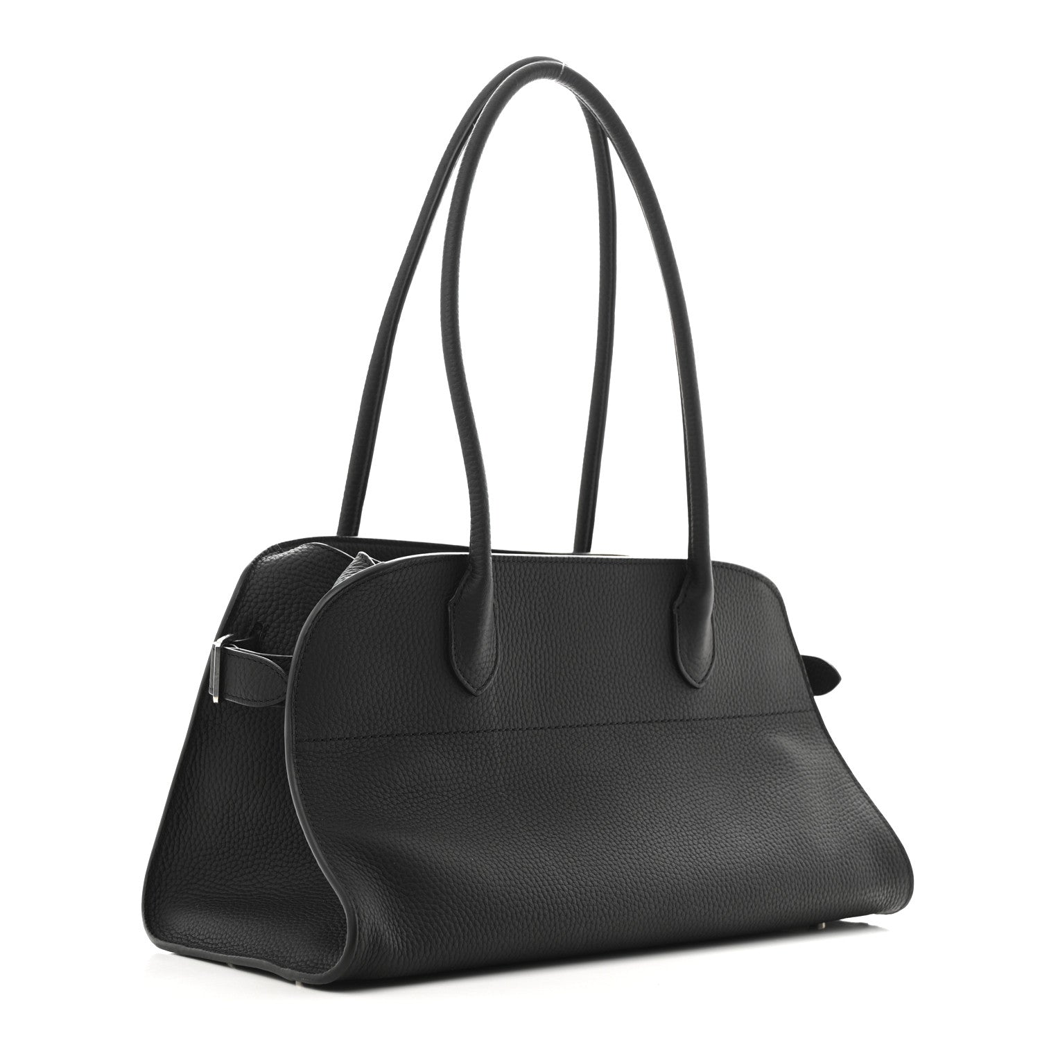The Row Grained Calfskin Margaux Shoulder 12 Black 3 of 11