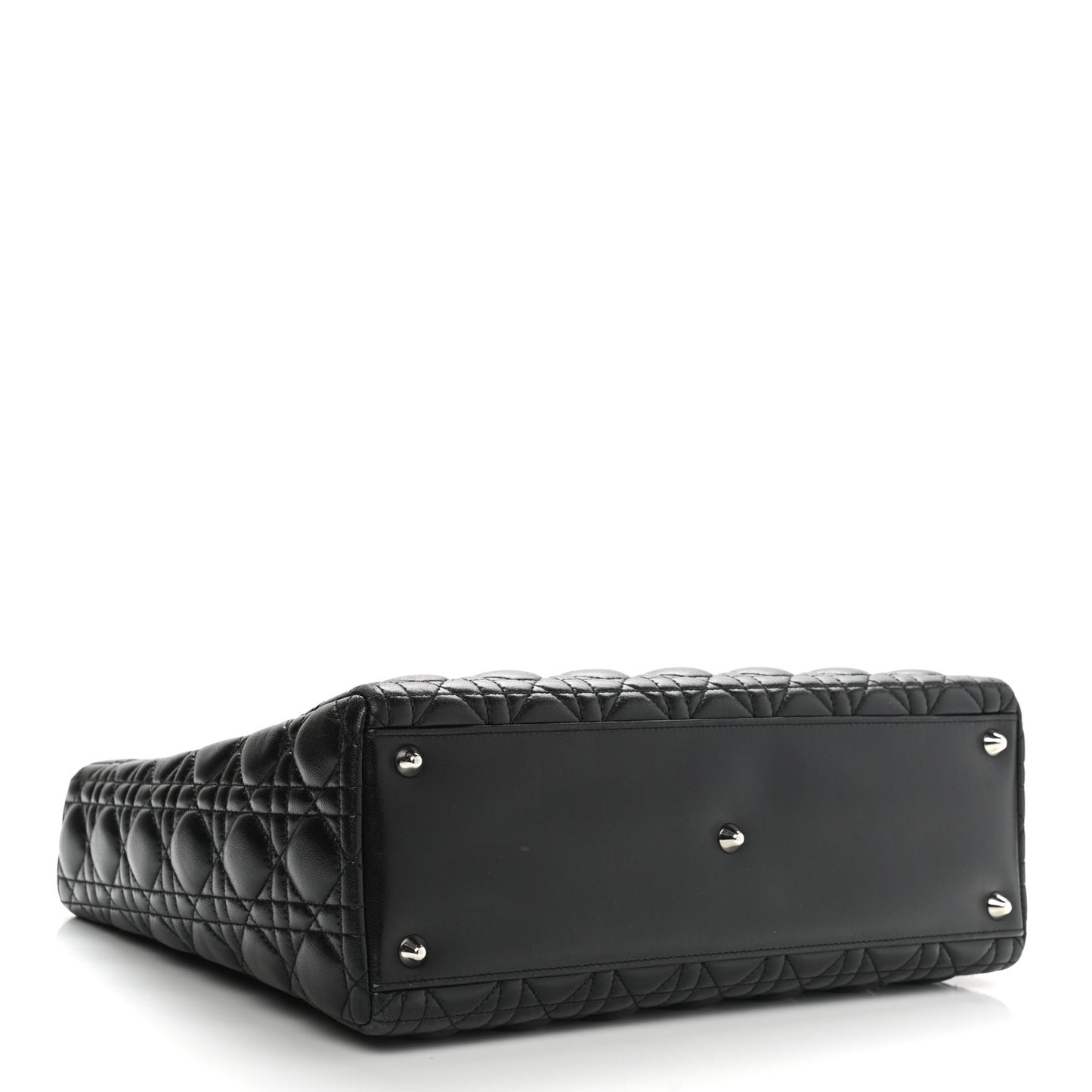 Lambskin Cannage Large Lady Dior Black