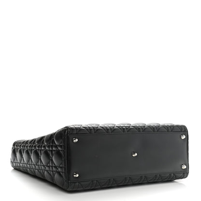 Christian Dior Lambskin Cannage Large Lady Dior Black 4 of 10