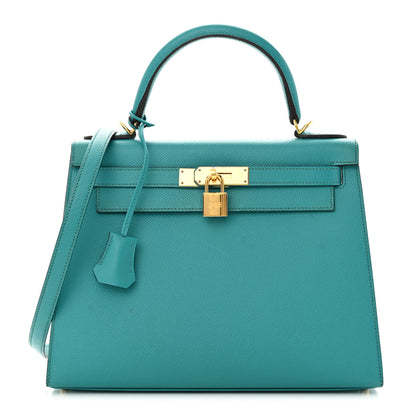 Hermes Epsom Kelly Sellier 28 Bleu Paon 1 of 30