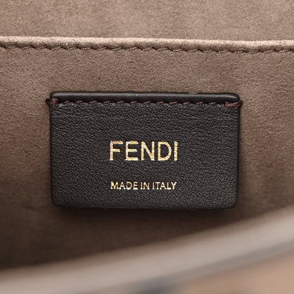 Fendi Vitello Century F is Fendi Bi-Color FF 1974 Embossed Kan I Shoulder Bag Maya Black 6 of 11